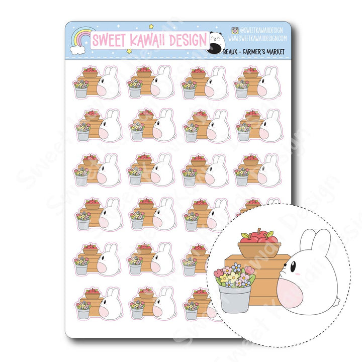 Kawaii Beaux Stickers - Farmer's Market
