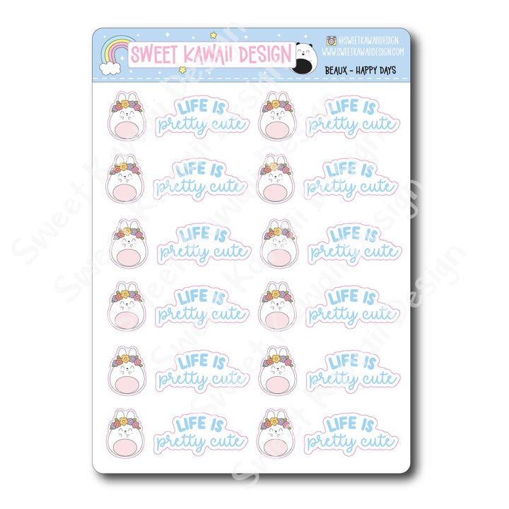 Kawaii Beaux Stickers - Happy Days