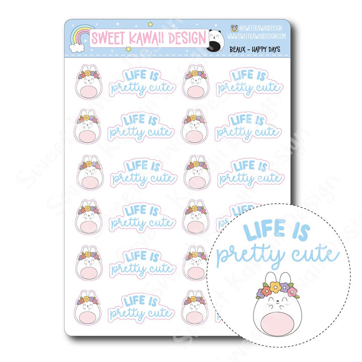 Kawaii Beaux Stickers - Happy Days