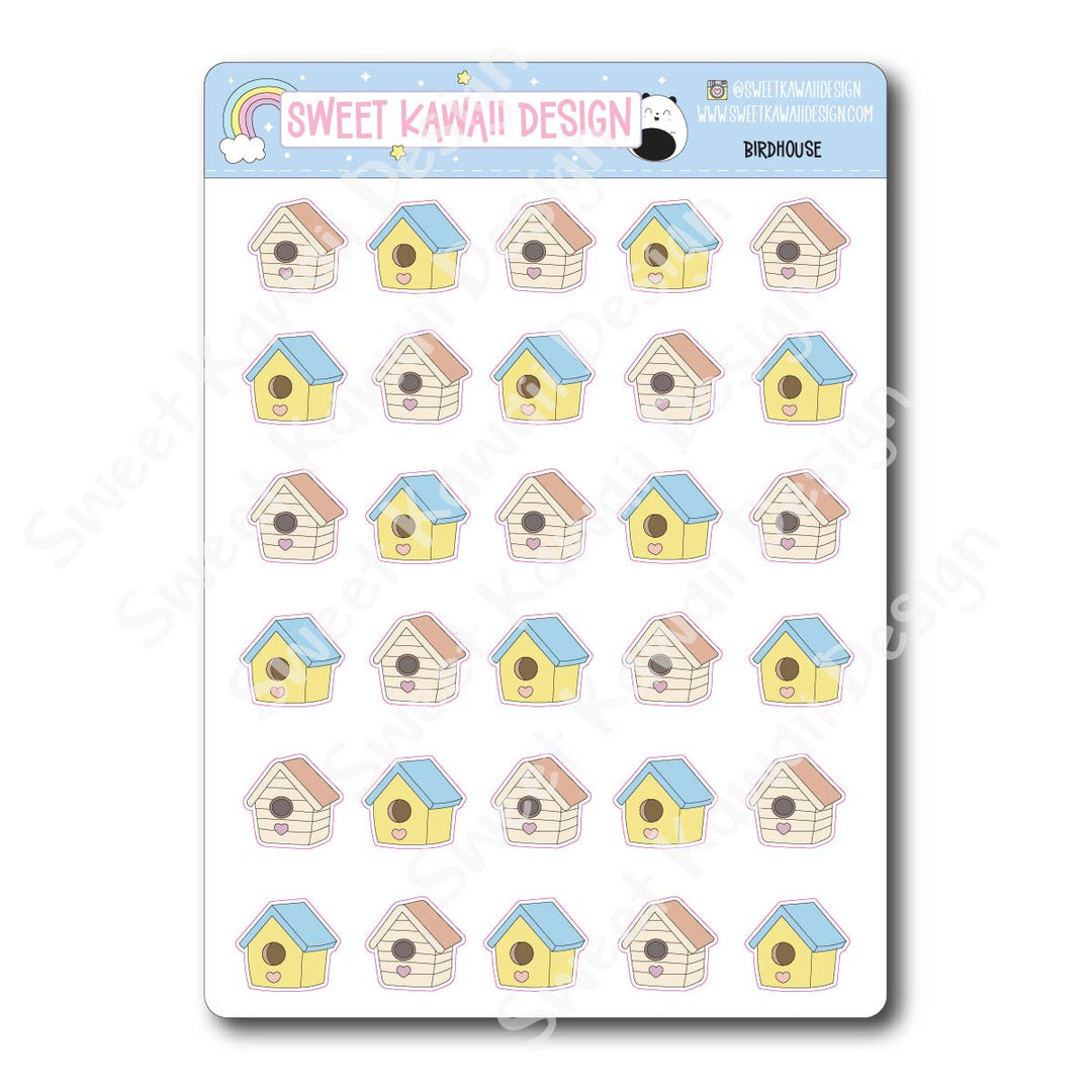 Kawaii Birdhouse Stickers