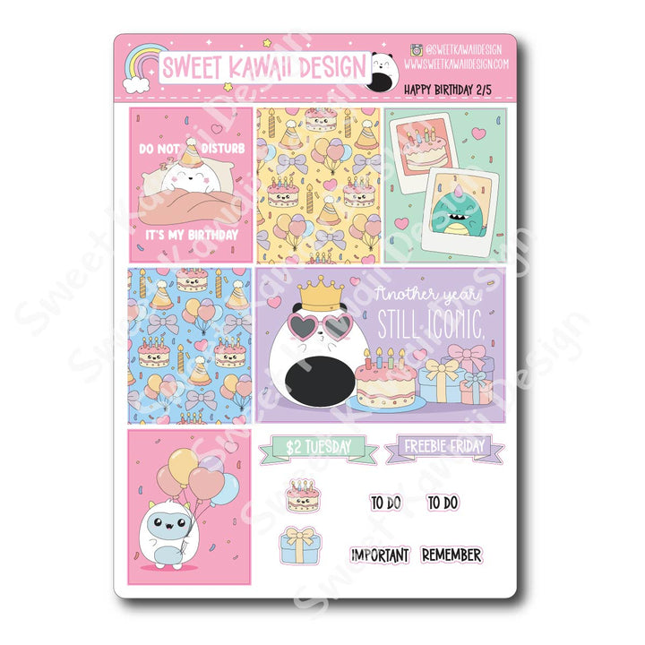 Weekly Kit - Happy Birthday - SIZE OPTIONS AVAILABLE