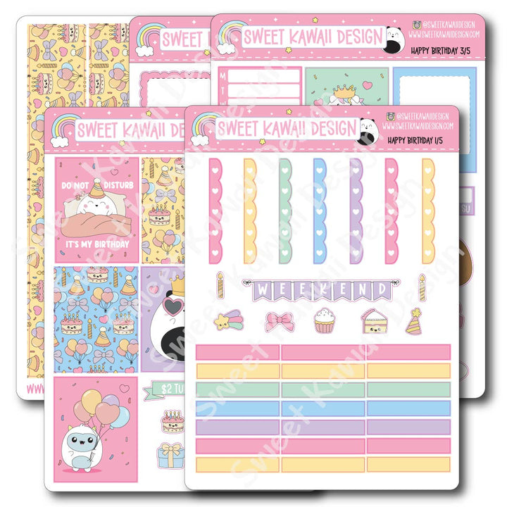 Weekly Kit - Happy Birthday - SIZE OPTIONS AVAILABLE
