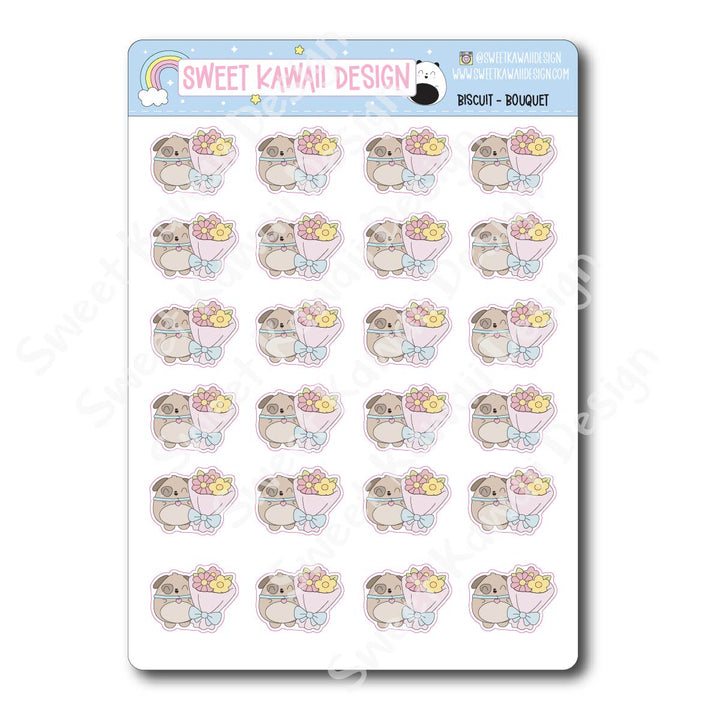 Kawaii Biscuit Stickers - Bouquet