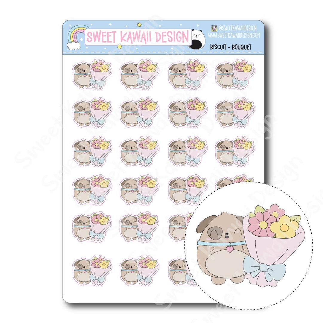 Kawaii Biscuit Stickers - Bouquet