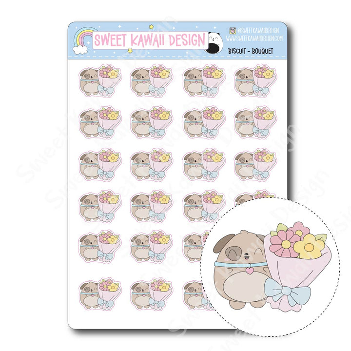 Kawaii Biscuit Stickers - Bouquet