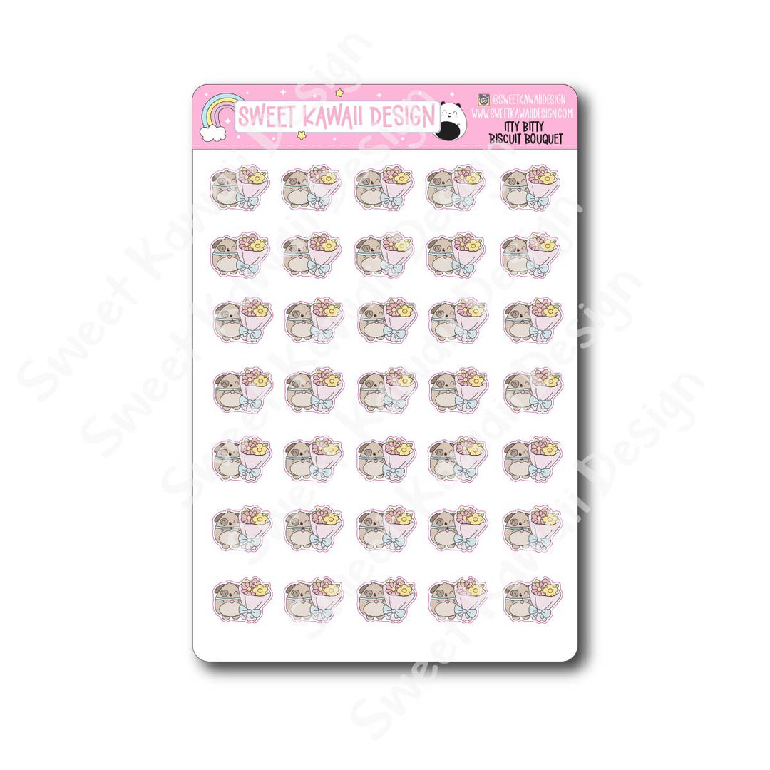 Kawaii Biscuit Stickers - Bouquet