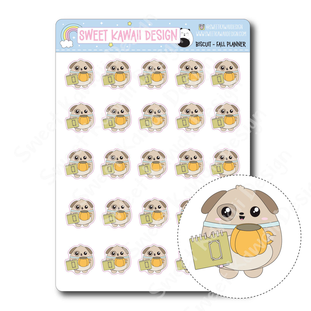 Kawaii Biscuit Stickers - Fall Planner