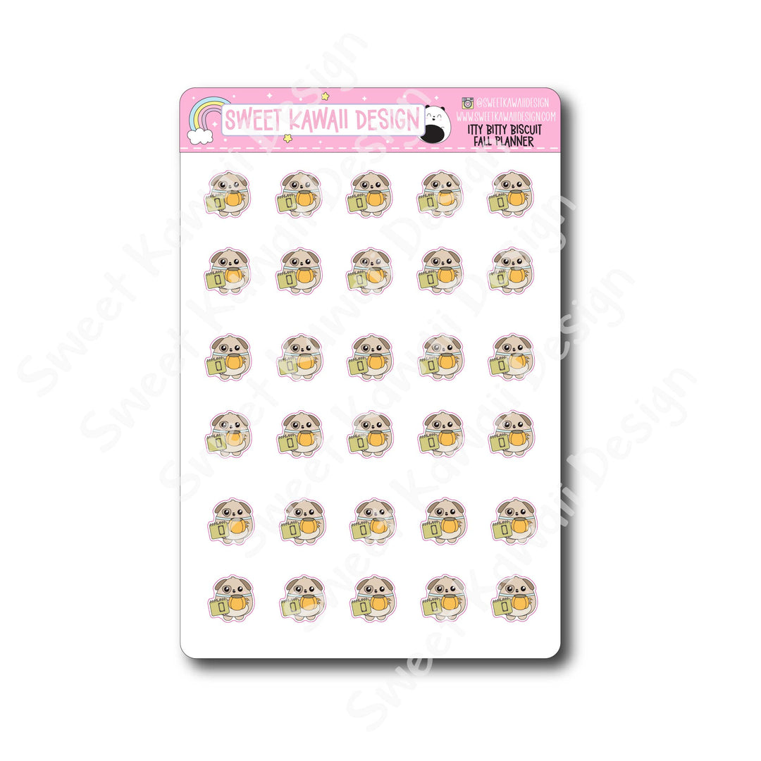 Kawaii Biscuit Stickers - Fall Planner