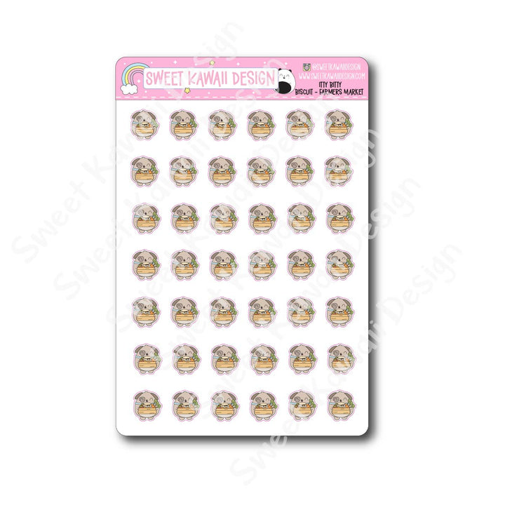 Kawaii Biscuit Stickers - Farmer's Market