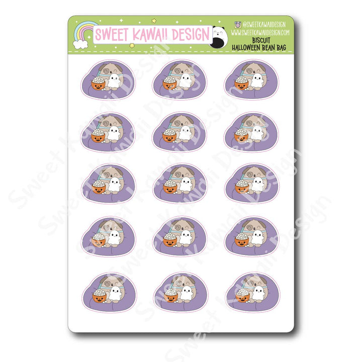 Kawaii Biscuit Stickers - Halloween Bean Bag