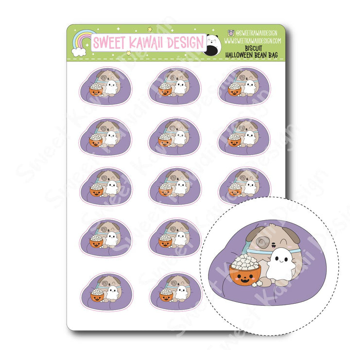 Kawaii Biscuit Stickers - Halloween Bean Bag