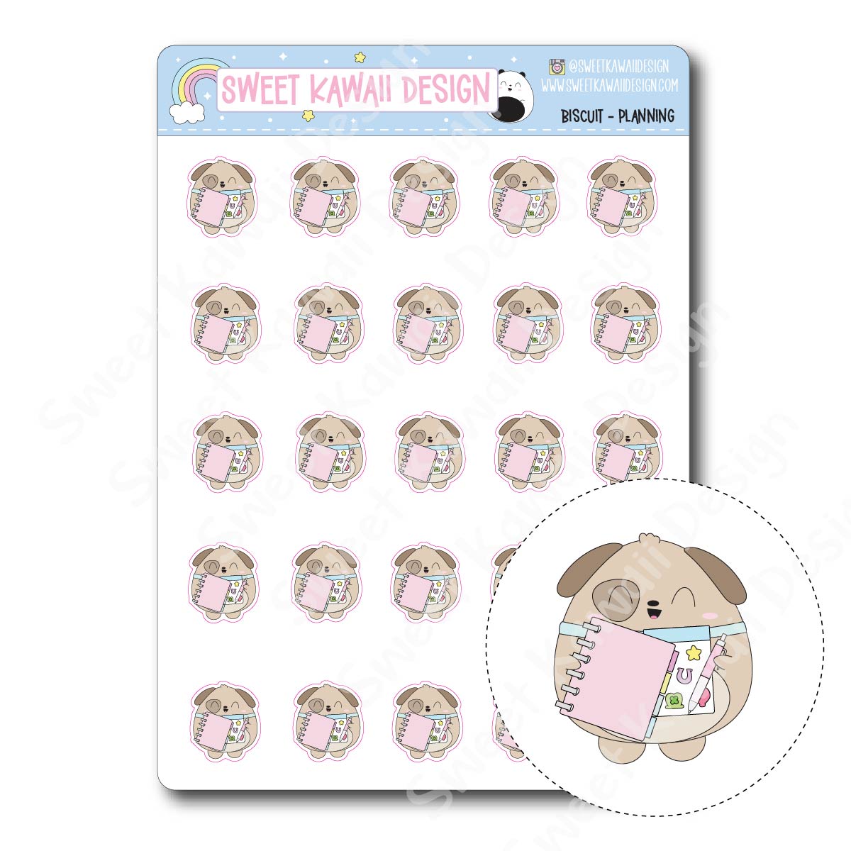 Kawaii Biscuit Stickers - Planning