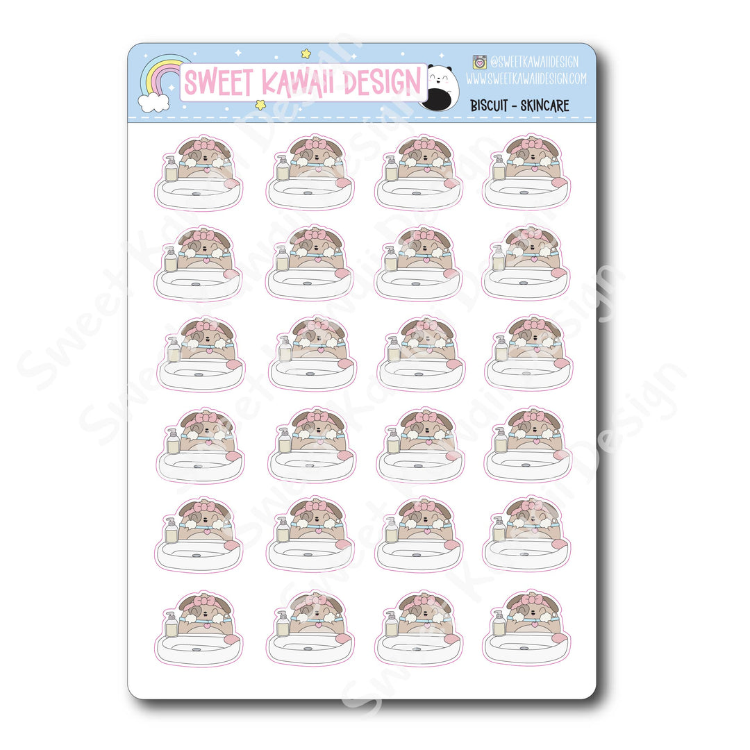 Kawaii Biscuit Stickers - Skincare