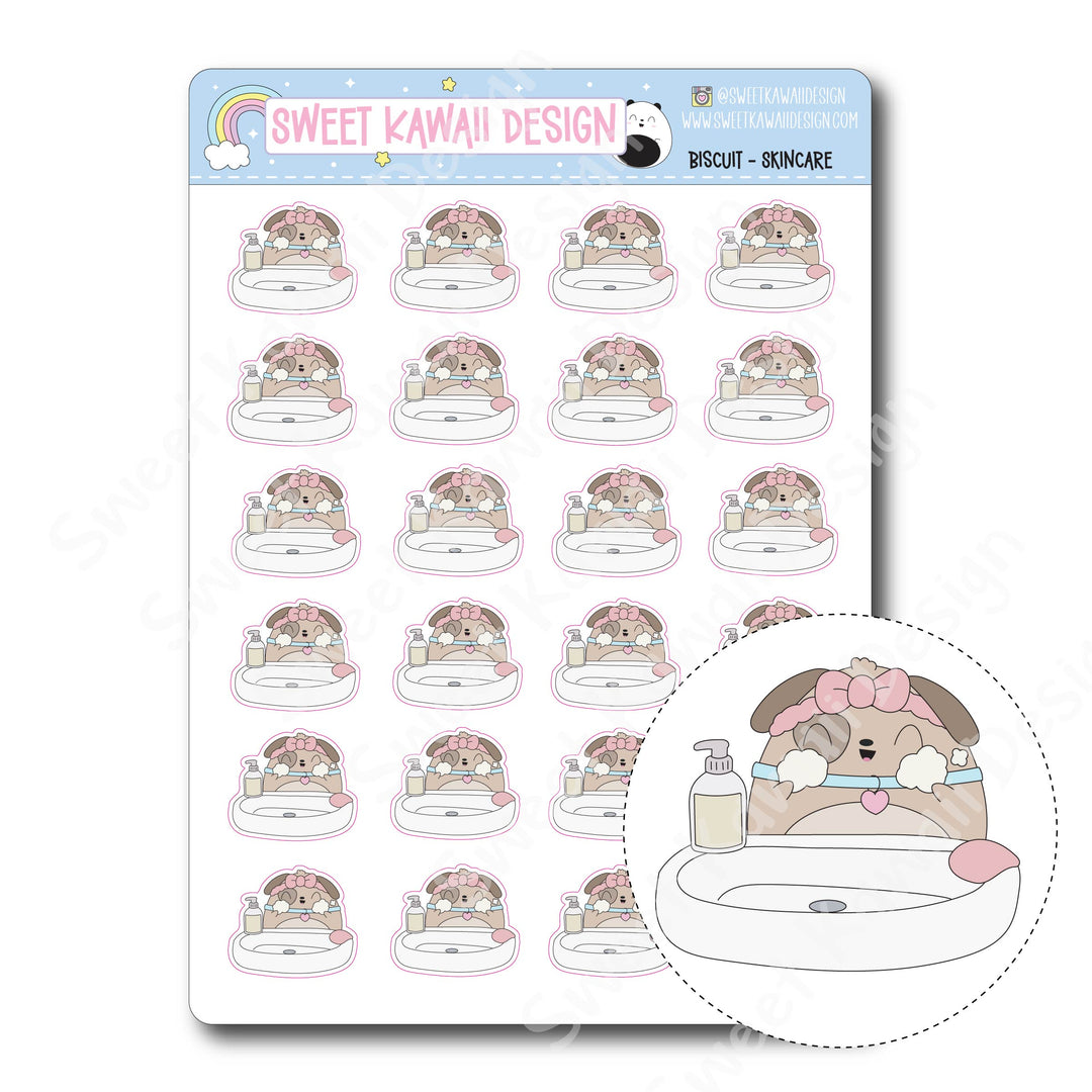 Kawaii Biscuit Stickers - Skincare