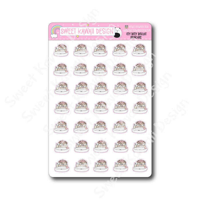 Kawaii Biscuit Stickers - Skincare