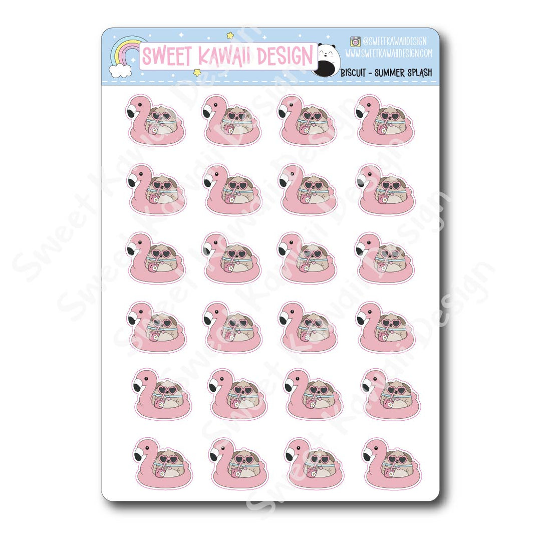 Kawaii Biscuit Stickers - Summer Splash
