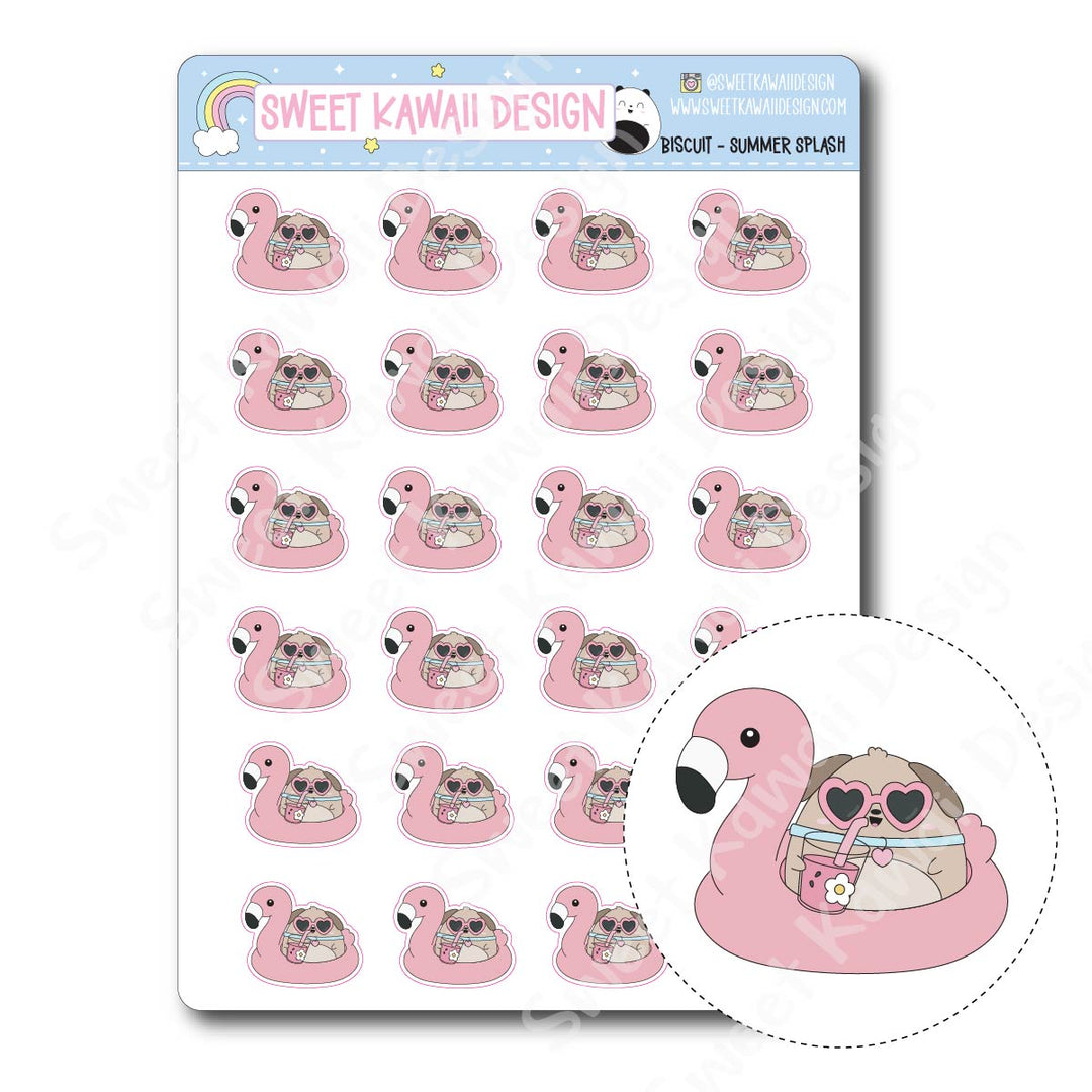 Kawaii Biscuit Stickers - Summer Splash