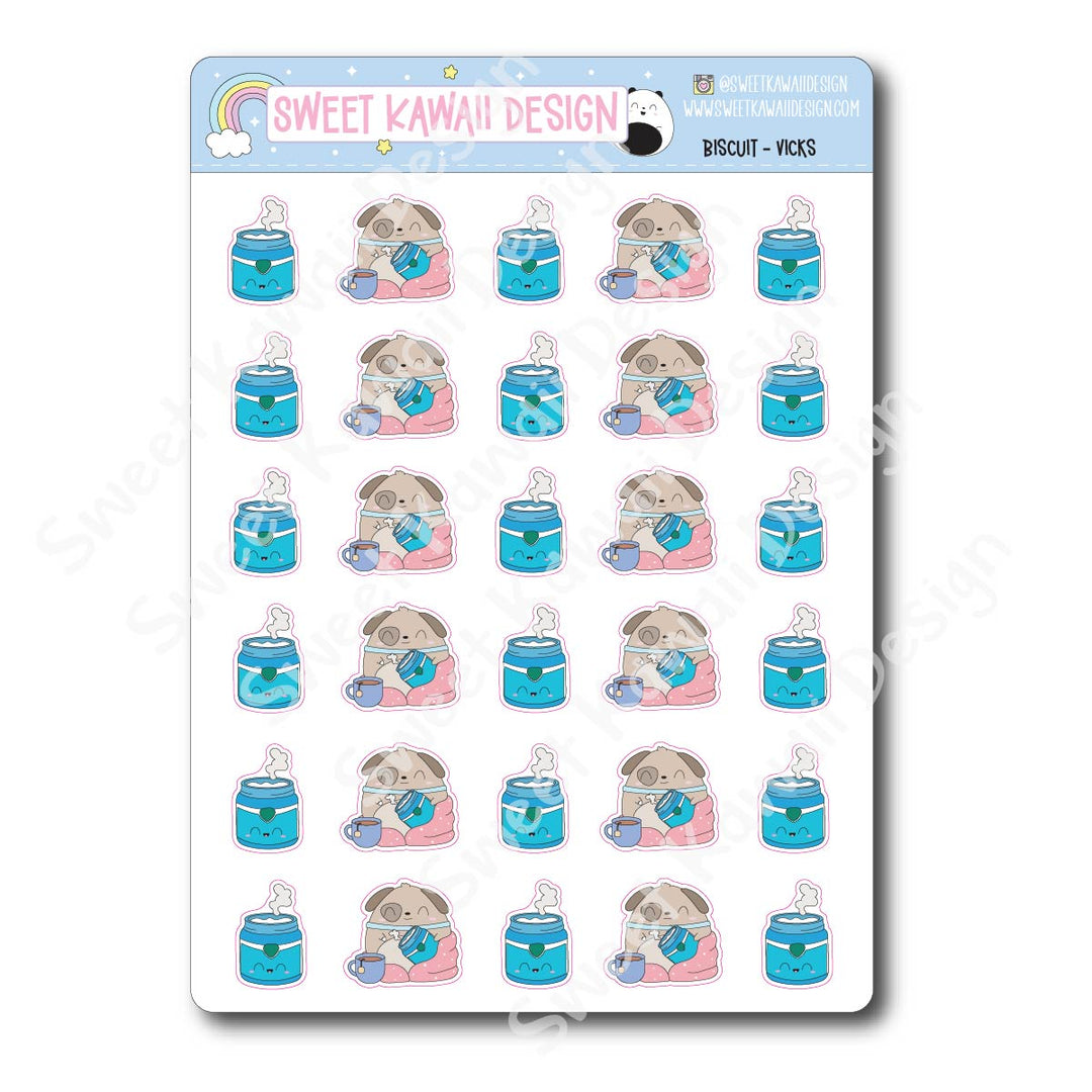 Kawaii Biscuit Stickers - Vicks