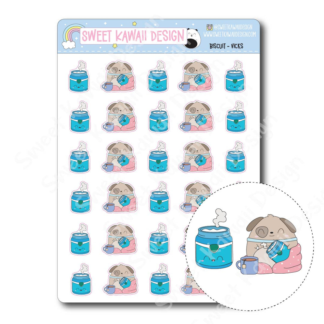 Kawaii Biscuit Stickers - Vicks