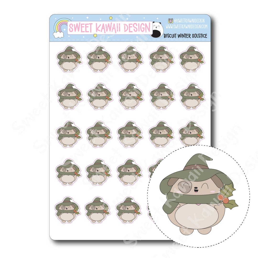 Kawaii Biscuit Stickers - Winter Solstice