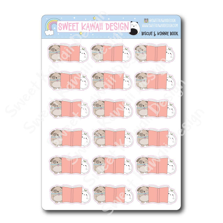 Kawaii Biscuit and Konnie Book Stickers