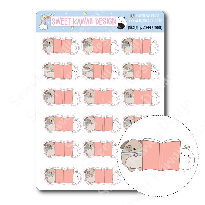 Kawaii Biscuit and Konnie Book Stickers