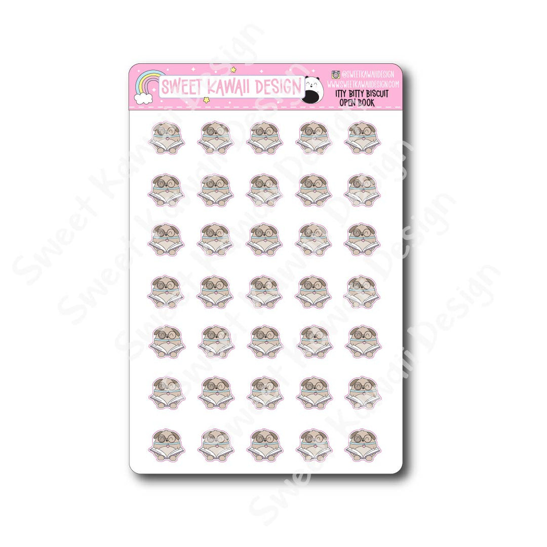 Kawaii Biscuit Stickers - Open Book