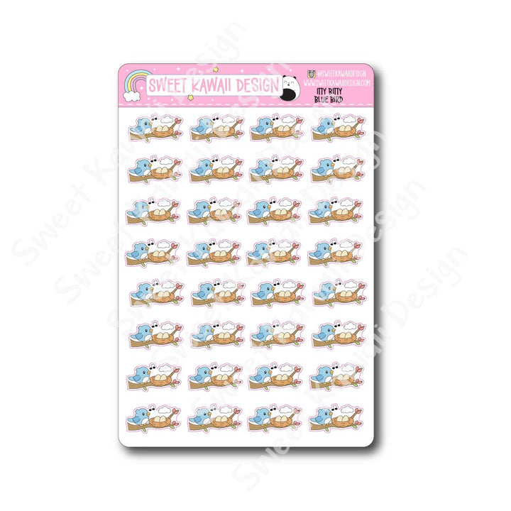 Kawaii Bluebird Stickers