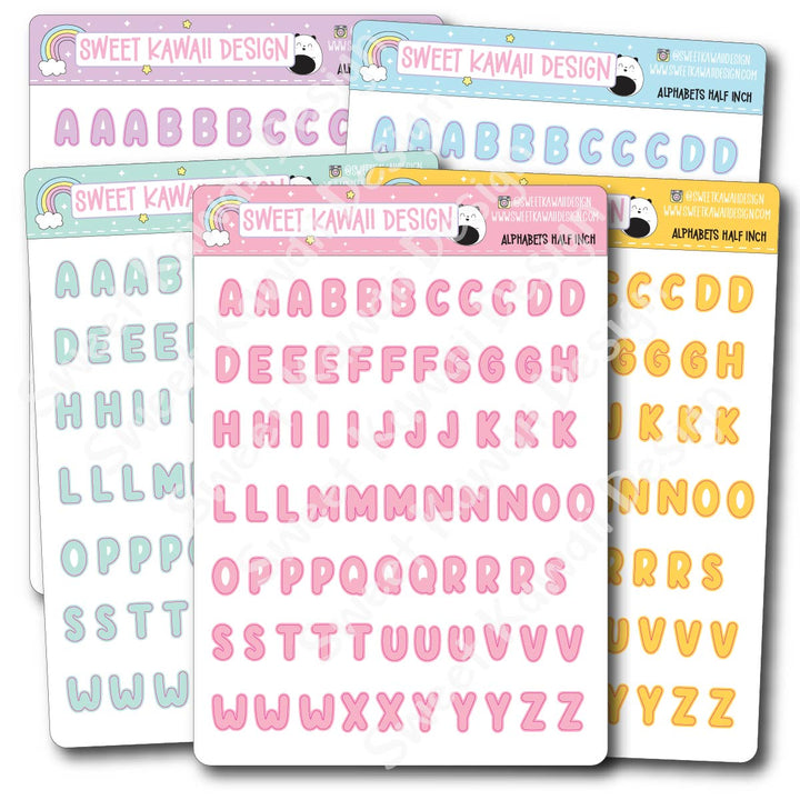 Alphabet Stickers - Bubble Letters