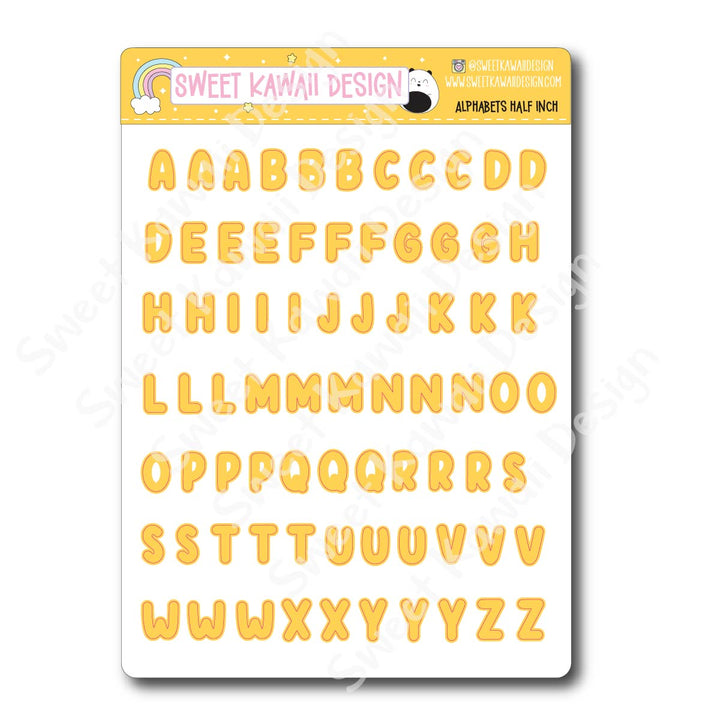 Alphabet Stickers - Bubble Letters