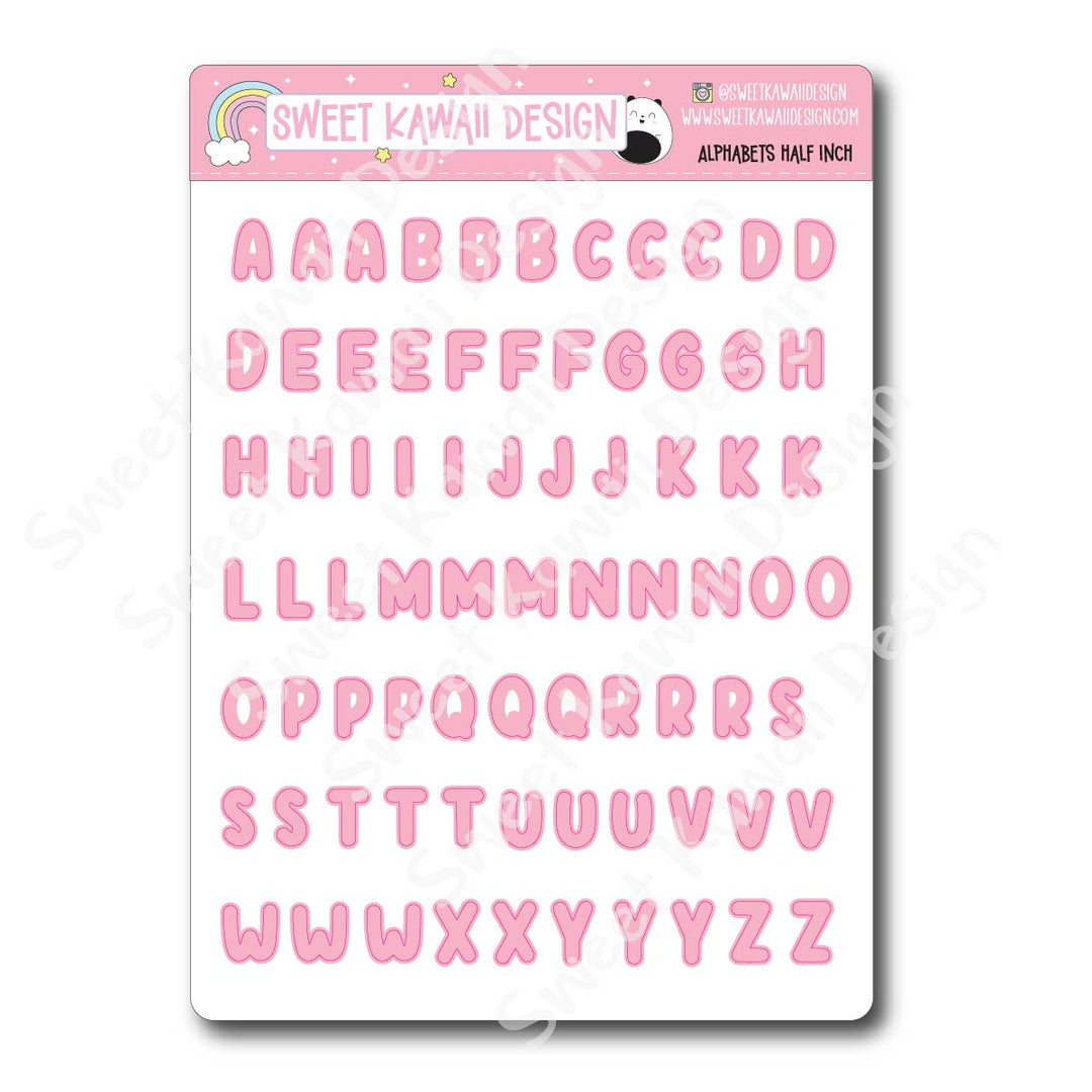 Alphabet Stickers - Bubble Letters