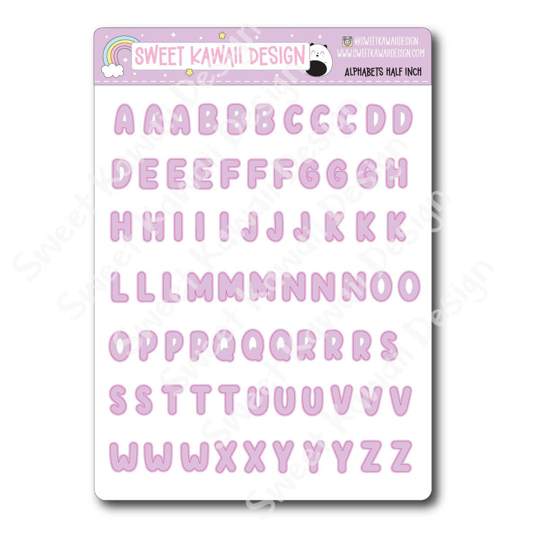 Alphabet Stickers - Bubble Letters
