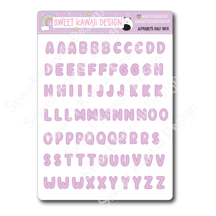 Alphabet Stickers - Bubble Letters