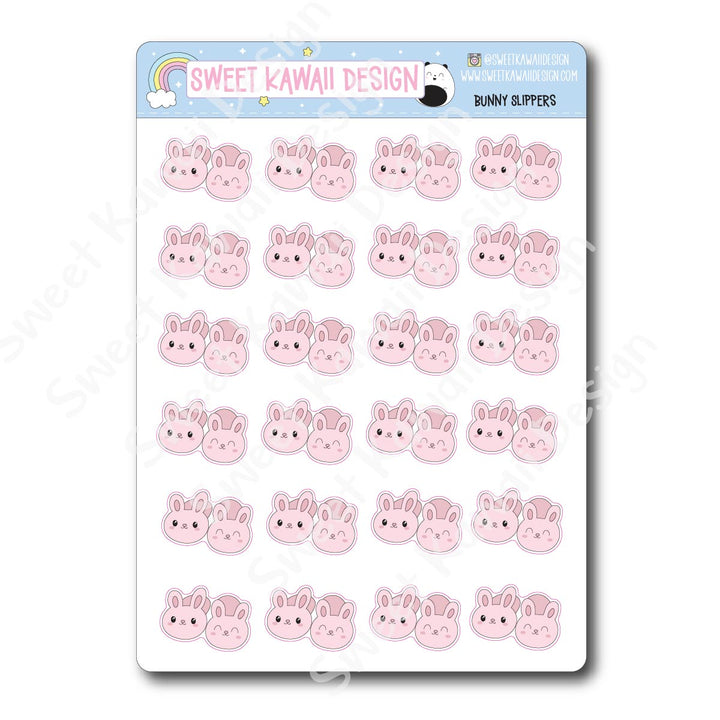 Kawaii Bunny Slipper Stickers