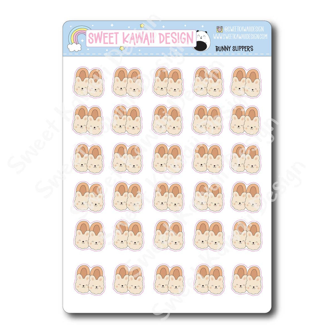 Kawaii Bunny Slipper Stickers