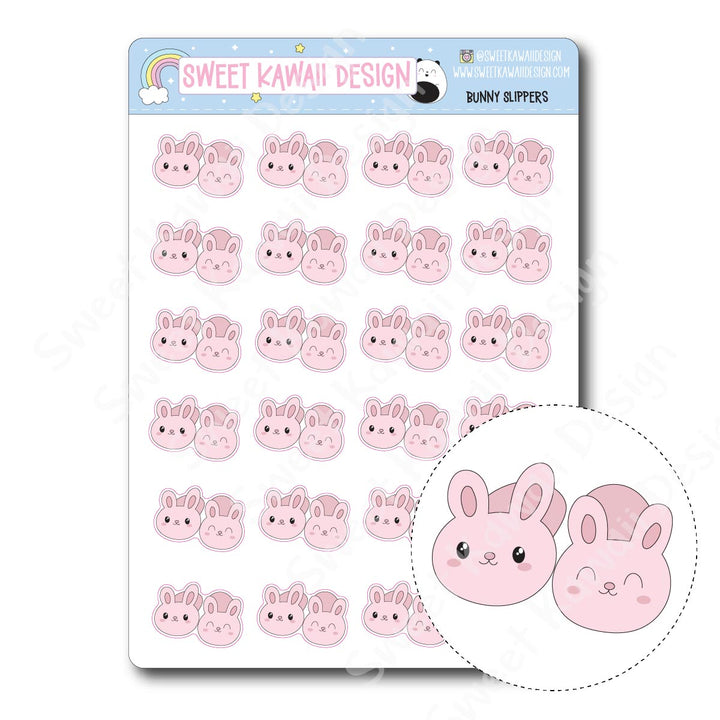 Kawaii Bunny Slipper Stickers