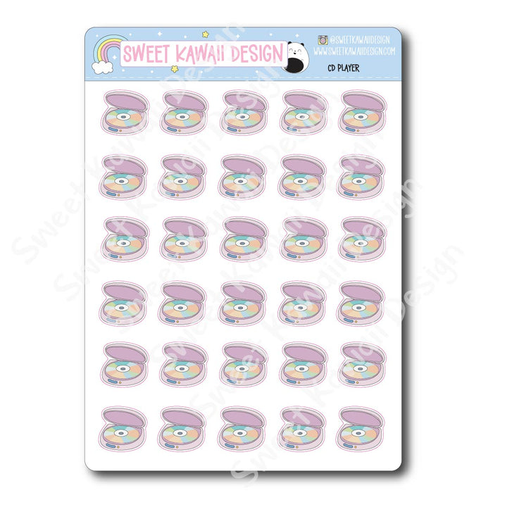 Kawaii CD Player Stickers
