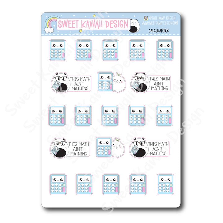 Kawaii Calculator Stickers