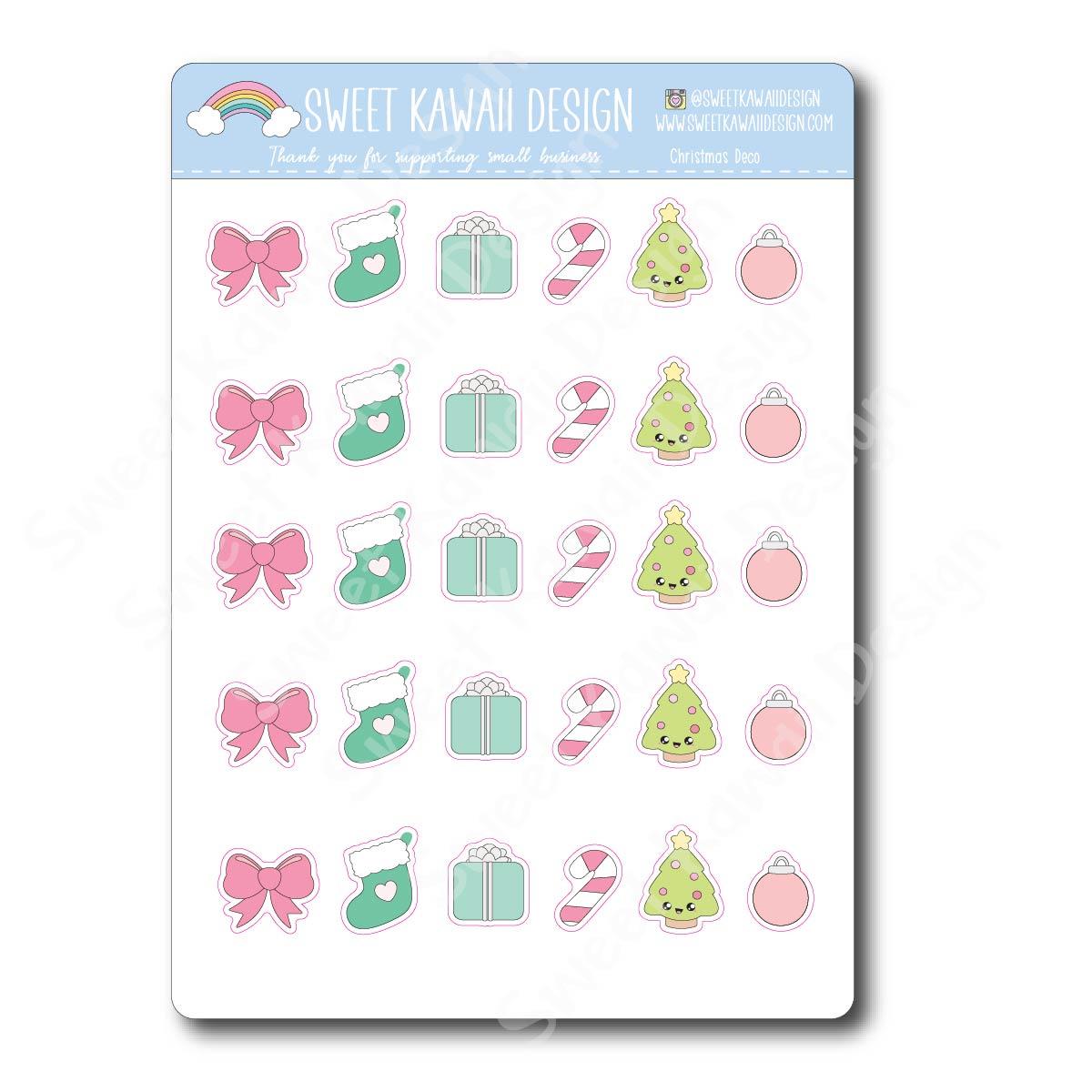 Kawaii Christmas Deco Stickers