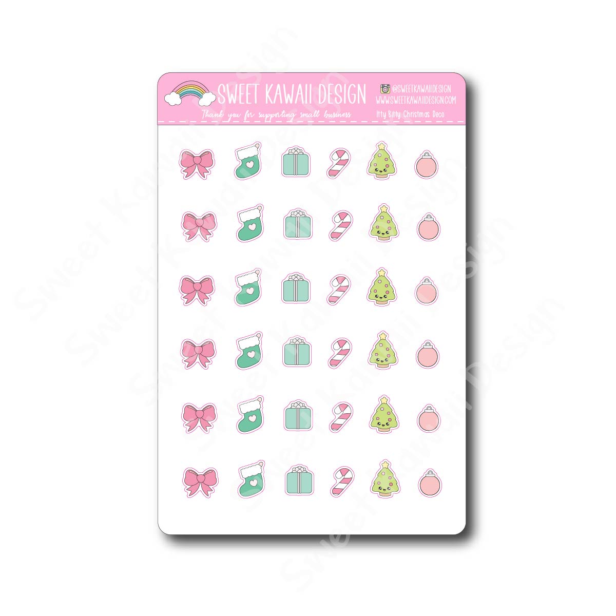 Kawaii Christmas Deco Stickers