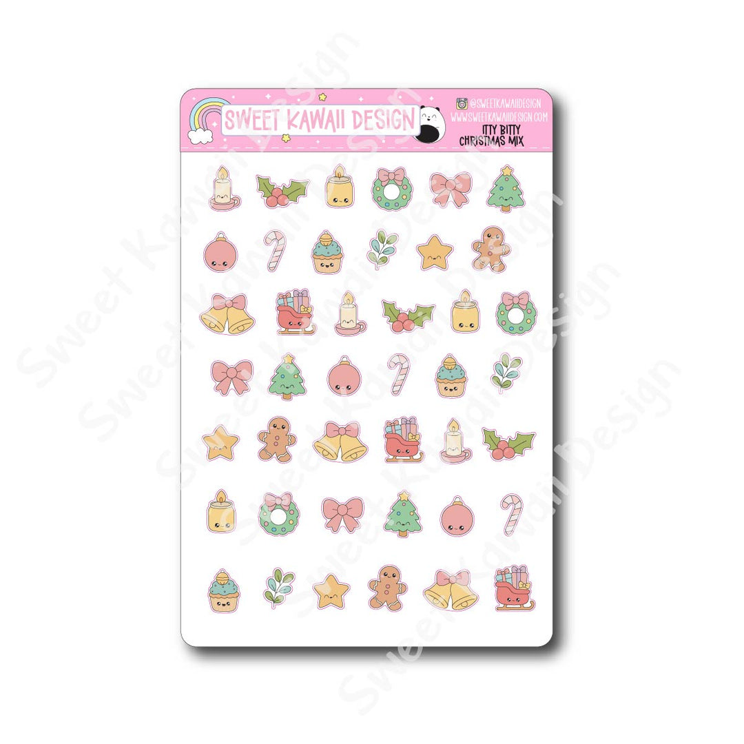Kawaii Christmas Mix Stickers