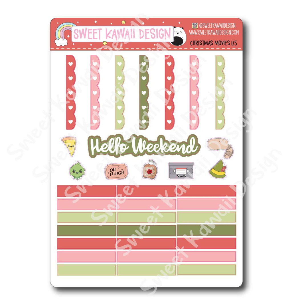 Weekly Kit - Christmas Movies - SIZE OPTIONS AVAILABLE