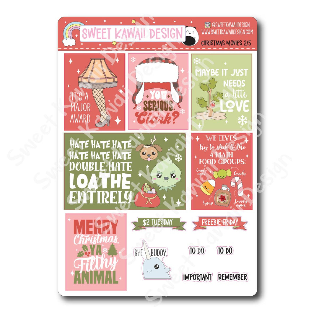 Weekly Kit - Christmas Movies - SIZE OPTIONS AVAILABLE