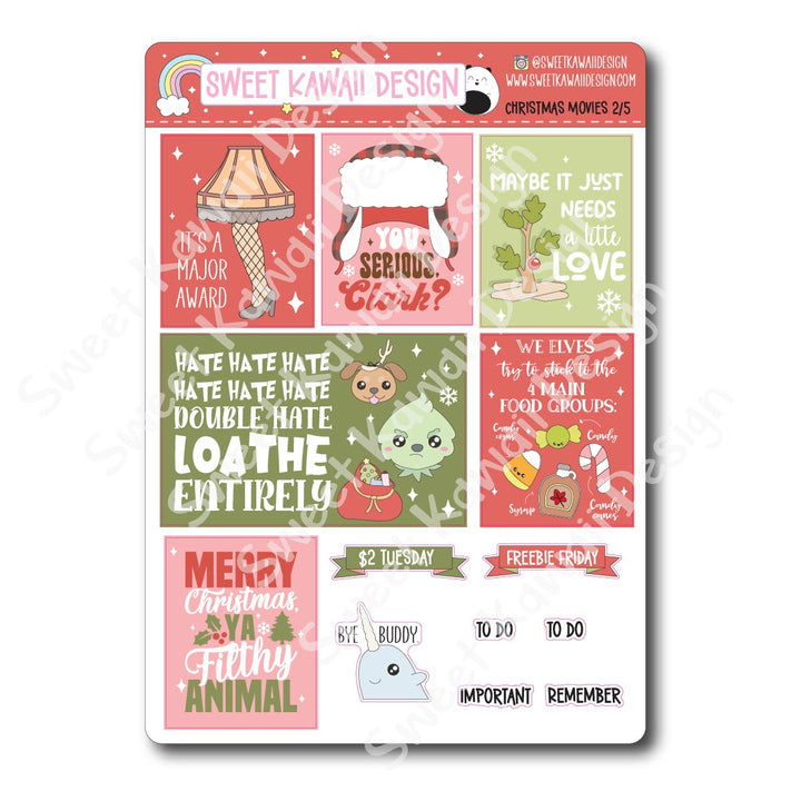 Weekly Kit - Christmas Movies - SIZE OPTIONS AVAILABLE