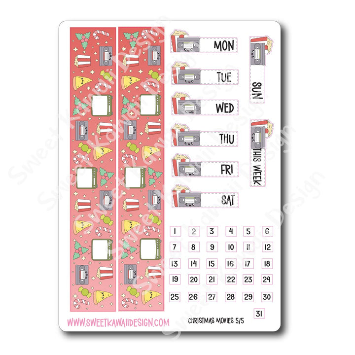 Weekly Kit - Christmas Movies - SIZE OPTIONS AVAILABLE