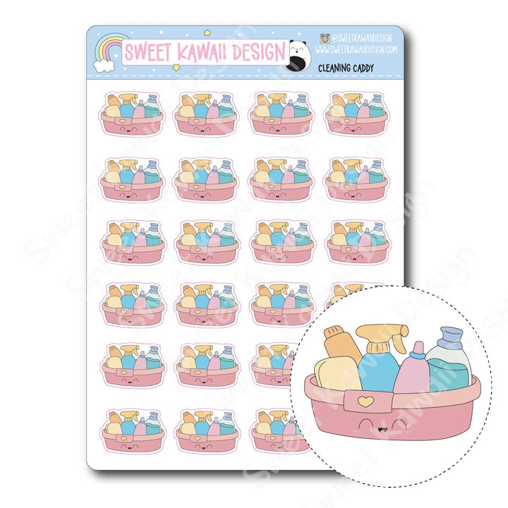Kawaii Cleaning Caddy Stickers
