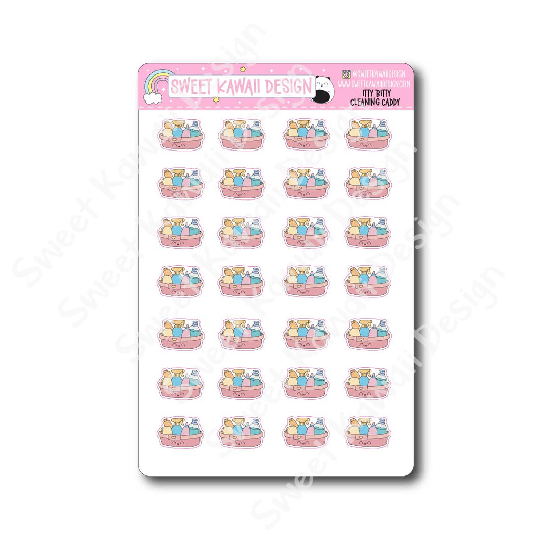 Kawaii Cleaning Caddy Stickers