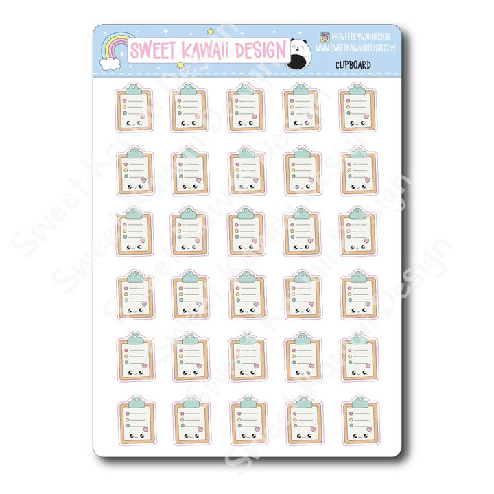 Kawaii Clipboard Stickers