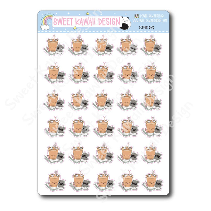 Kawaii Coffee DND Stickers