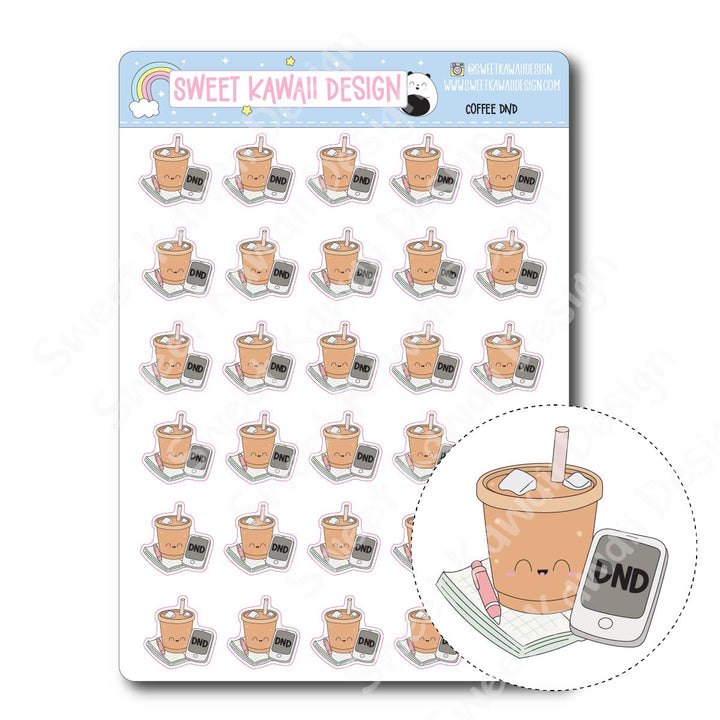Kawaii Coffee DND Stickers